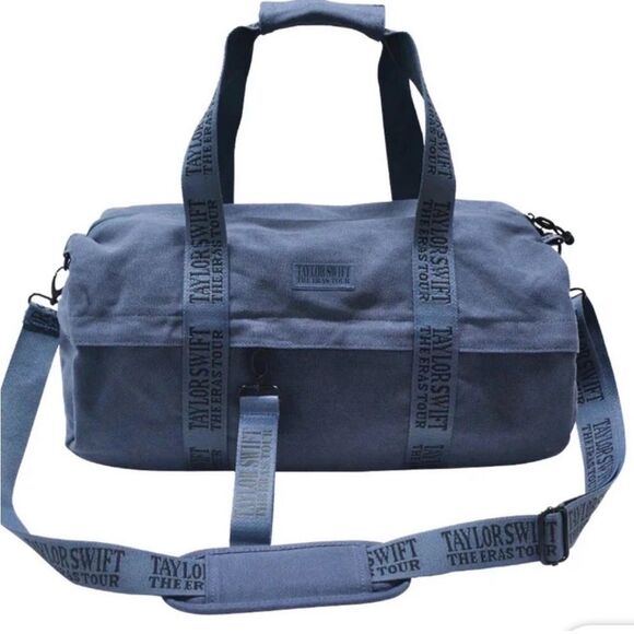 Taylor Swift Handbags - NWT - Official Taylor Swift Eras Tour Canvas Duffle Bag - Smoky Blue Grey